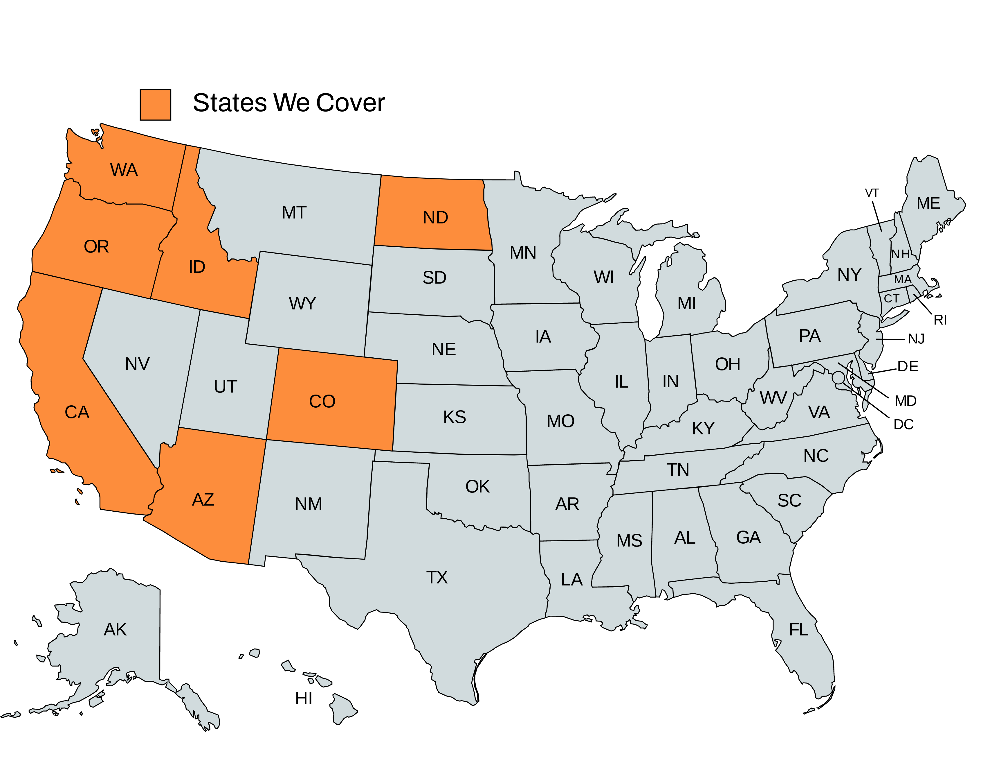 States We Cover for Insurance